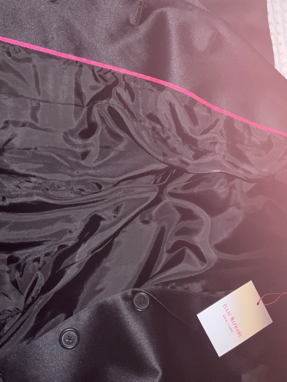 Isaac Mizrahi New York Black Satin Suit - Picture 7 of 14